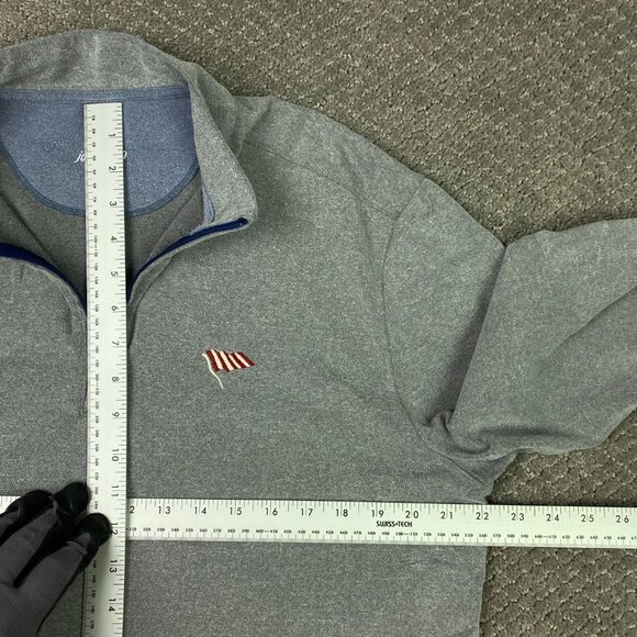 Johnnie-O 1/4 Zip Pullover Men's Medium Gray Meteor Brady 2.0 Microfleece - Picture 9 of 11